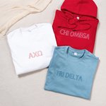 Personalized Embroidered Sorority Name Greek Letter T-shirt Sweatshirt Hoodie Founders' Day Bid Day Gift for Sorors