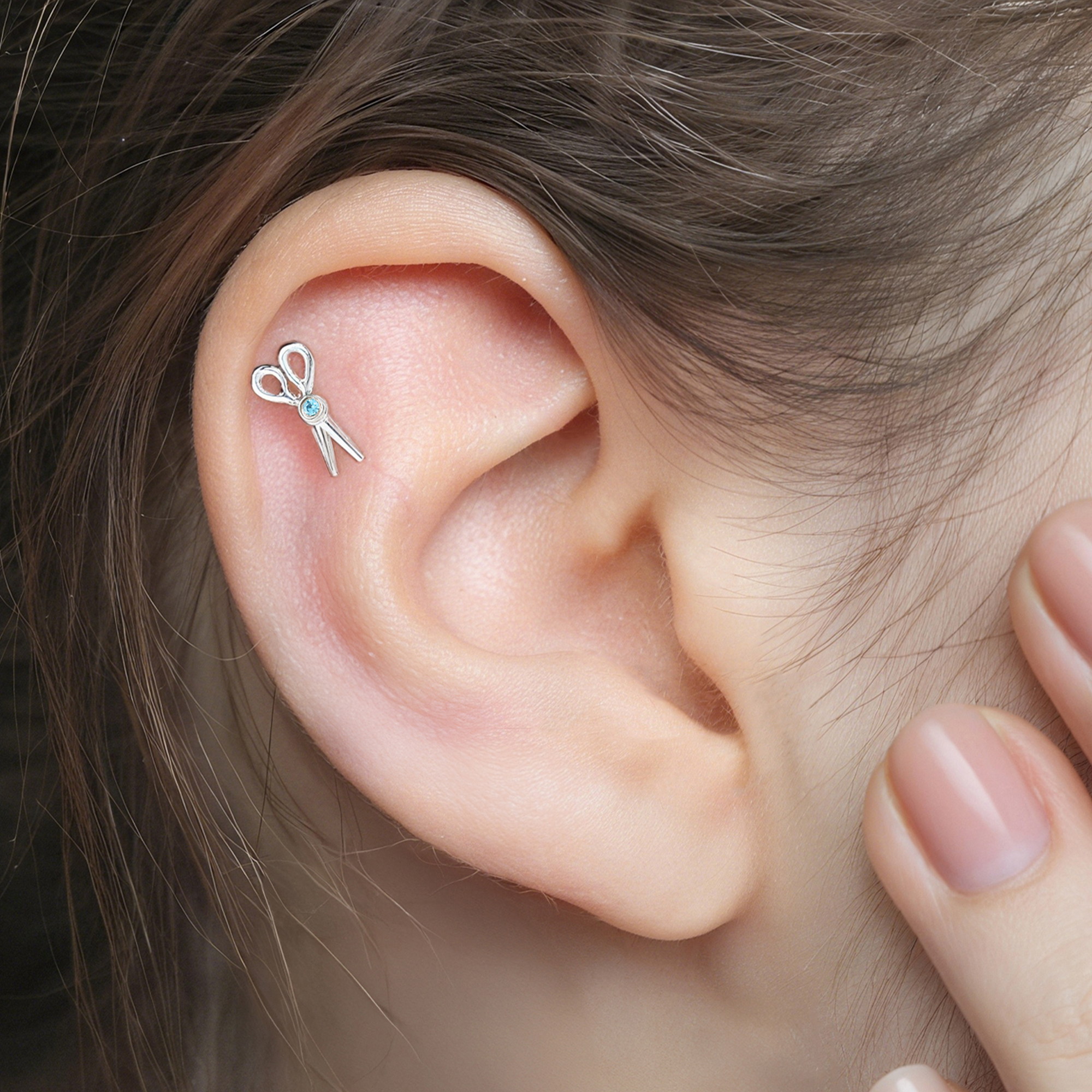 Boucles d'oreilles personnalisées avec pierre de naissance Cadeau d'anniversaire pour styliste, coiffeuse, amoureuse ou lesbienne