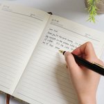 Personalised Watercolour Flower Cross PU Leather Church Notebook with Name and 100 Line Pages for Birthday Religious Gift for Women Christian