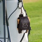 Personalized Comic Style Avatar Golf Ball Tee Holder PU Leather Pouch with Name Sports Accessory Club Training Gift for Golf Players