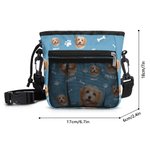 Personalised Bone Paw Print Pet Photo Waterproof Portable Dog Treat Pouch with Name Outdoor Activities Pet Party Birthday Gift For Pet Owner Lover