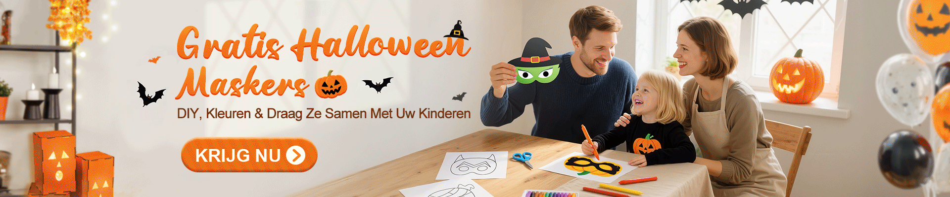 Gratis Halloweenmasker