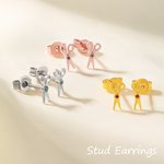 Personalisierte Tiny Scissors Cartilage/Stud Ohrringe mit Birthstone Ohr Piercing Schmuck Jahrestag Geschenk für Stylist Friseur Liebhaber Lesbian