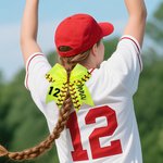 Personalized Softball Bow Sport Hair Accessories with Initial and Name Game Day Birthday Gift for Softball Players