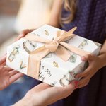 Personalized Mr & Mrs Waterproof Wrapping Paper with Family Name and Date Bridal Shower Wedding Anniversary Gift for Couple Bride Bridegroom