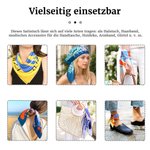 Personalisiertes Mehrfarbiges Quadratisches Seidensatin Halstuch mit Namen Ozean Illustration Design Reise Party Accessoire Geschenk für Damen