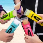Personalisierte Multicolor Buntstifte Eiszapfenhalter mit Namen Sommerurlaub Strand Party Geschenk für Kinder
