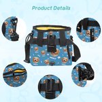 Personalised Bone Paw Print Pet Photo Waterproof Portable Dog Treat Pouch with Name Outdoor Activities Pet Party Birthday Gift For Pet Owner Lover