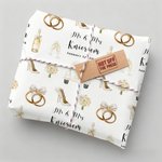 Personalized Mr & Mrs Waterproof Wrapping Paper with Family Name and Date Bridal Shower Wedding Anniversary Gift for Couple Bride Bridegroom