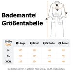 Personalisierter Waffel Bademantel mit Herz Datum Stickerei Dreiviertelärmeln Morgenmantel Flitterwochen Jahrestag Geburtstag Geschenk für Paare