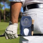 Personalized Comic Style Avatar Golf Ball Tee Holder PU Leather Pouch with Name Sports Accessory Club Training Gift for Golf Players