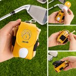 Personalized Comic Style Avatar Golf Ball Tee Holder PU Leather Pouch with Name Sports Accessory Club Training Gift for Golf Players