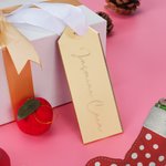 Personalized Engraved Name Mirrored Acrylic Stocking Tag Christmas Lights Tree Decor Christmas Gift for Family Friends