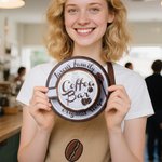 Personalizado Latte arte Cappuccino 3D Taza de café Luz LED ambiental con textos Inicio Café Bar Decoración Apertura Cumpleaños Regalo para los amantes del café