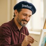 Henkilökohtainen Vintage Wool Beret Hat kirjailtu nimi Winter Accessory Syntymäpäivä Joululahja naisille miehille miehille