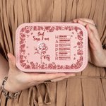 Personalized Toile De Jouy Birth Flower Bible Chapter Name PU Leather Jewelry Box Birthday Christmas Gift for Christians Women