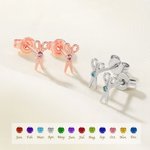 Personalisierte Tiny Scissors Cartilage/Stud Ohrringe mit Birthstone Ohr Piercing Schmuck Jahrestag Geschenk für Stylist Friseur Liebhaber Lesbian