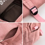 Personalisierte Multicolor Cord Kleinkind Schultasche mit gestickten Namen Geburtstag zurück zu Schule Geschenk für Kinder Kleinkinder