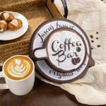 Personalizado Latte arte Cappuccino 3D Taza de café Luz LED ambiental con textos Inicio Café Bar Decoración Apertura Cumpleaños Regalo para los amantes del café