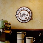 Personalizado Latte arte Cappuccino 3D Taza de café Luz LED ambiental con textos Inicio Café Bar Decoración Apertura Cumpleaños Regalo para los amantes del café