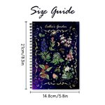 Personalized Gothic Starry Sky Herbal A5 Spiral Notebook with Name Daily Use Halloween Gift for Book Lovers Goth Herbal Enthusiasts