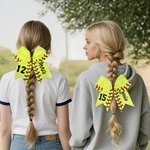 Personalized Softball Bow Sport Hair Accessories with Initial and Name Game Day Birthday Gift for Softball Players