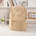 Personalisierte Multicolor Cord Kleinkind Schultasche mit gestickten Namen Geburtstag zurück zu Schule Geschenk für Kinder Kleinkinder