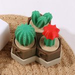 Gepersonaliseerd 3D geprint Mini Cactus Clicky Fidget Speelgoed met initiaal Stress Hulpmiddel Bureau Metgezel Verjaardagscadeau voor plantenliefhebbers ADHD Volwassenen