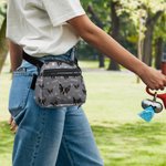 Personalised Bone Paw Print Pet Photo Waterproof Portable Dog Treat Pouch with Name Outdoor Activities Pet Party Birthday Gift For Pet Owner Lover