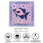 Personalisiertes Mehrfarbiges Quadratisches Seidensatin Halstuch mit Namen Ozean Illustration Design Reise Party Accessoire Geschenk für Damen