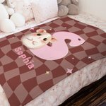 Henkilökohtainen hevonen fantasia yksisarvinen söpö eläin pehmeä heittää peitto nimi ja alkuperäiset syntymäpäivä joululahja pojille tytöille