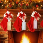 Personalized Engraved Name Mirrored Acrylic Stocking Tag Christmas Lights Tree Decor Christmas Gift for Family Friends