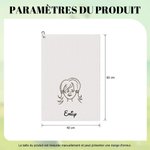 Serviette de Golf en Nid d’Abeille Personnalisée avec Personnage Style BD et Nom Accessoire Sportif Cadeau pour Joueur ou Amateur de Golf
