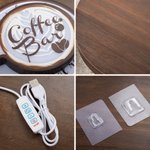 Personalizado Latte arte Cappuccino 3D Taza de café Luz LED ambiental con textos Inicio Café Bar Decoración Apertura Cumpleaños Regalo para los amantes del café