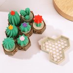 Gepersonaliseerd 3D geprint Mini Cactus Clicky Fidget Speelgoed met initiaal Stress Hulpmiddel Bureau Metgezel Verjaardagscadeau voor plantenliefhebbers ADHD Volwassenen
