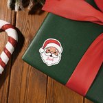 Personalized Cute Santa Claus Labels Stickers with Name Gift Decor Christmas Party Favor for Family Friends