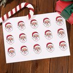 Personalized Cute Santa Claus Labels Stickers with Name Gift Decor Christmas Party Favor for Family Friends