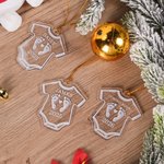 Personalized Baby Bodysuit Pregnancy Announcement Ornament with Text and Year Christmas Tree Home Decor Birthday Gift for New Parents