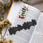 Personlig jultomten älgdesign Magnetiskt bokmärkesklämma med namn Julklapp till bokälskande vän