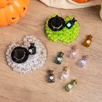 Personalized Witch Hat Pumpkin Ghost Bubble Initial Straw Topper and Lid Topper for 20 oz to 40 oz Tumbler Accessory Halloween Gift for Family Friend