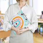 Personalized Glitter Rainbow Apple Acrylic Clipboard with Text School Supplies Teacher Appreciation Week Gift for Teachers