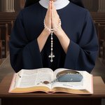 Personalised Cross Multicolour Mini PU Leather Coin Handbag Rosary Bag with Name Birthday Religious Baptism Gift for Christians Catholic