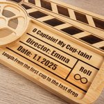 Personalized Clapperboard Board/Tray with Movie Lines Name and Date Daily Use Tea Party Birthday Gift for Cooking Lovers Tea Enthusiasts