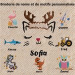 Peignoir de Bain pour Garçon Fille Personnalisé avec Nom et Motif Cartoon Brodés Tissu en Flanelle Douce Cadeau Anniversaire Noël