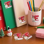 Personalized Cartoon Cute Elf Waterproof Stickers Labels with Initial and Name Christmas Party Decor Gift for Family Kids