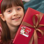 Personalized Cartoon Cute Elf Waterproof Stickers Labels with Initial and Name Christmas Party Decor Gift for Family Kids