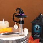 Personalised Bat Pumpkin Witch Hat Ghost Straw Topper with Initial Charm Accessory for Stanley Cup Halloween Gift for Family Friends