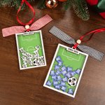 Personalized Soccer Field Jerseys Shaker Ornament with 1-20 Names and Numbers Team Club Appreciation Christmas Gift for Coach Manager Teammate