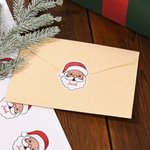 Personalized Cute Santa Claus Labels Stickers with Name Gift Decor Christmas Party Favor for Family Friends