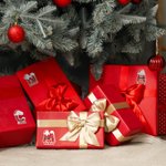 Personalized Santa Claus Christmas Initial Waterproof Stickers Labels with Name Christmas Decor Party Favors for Family Kids